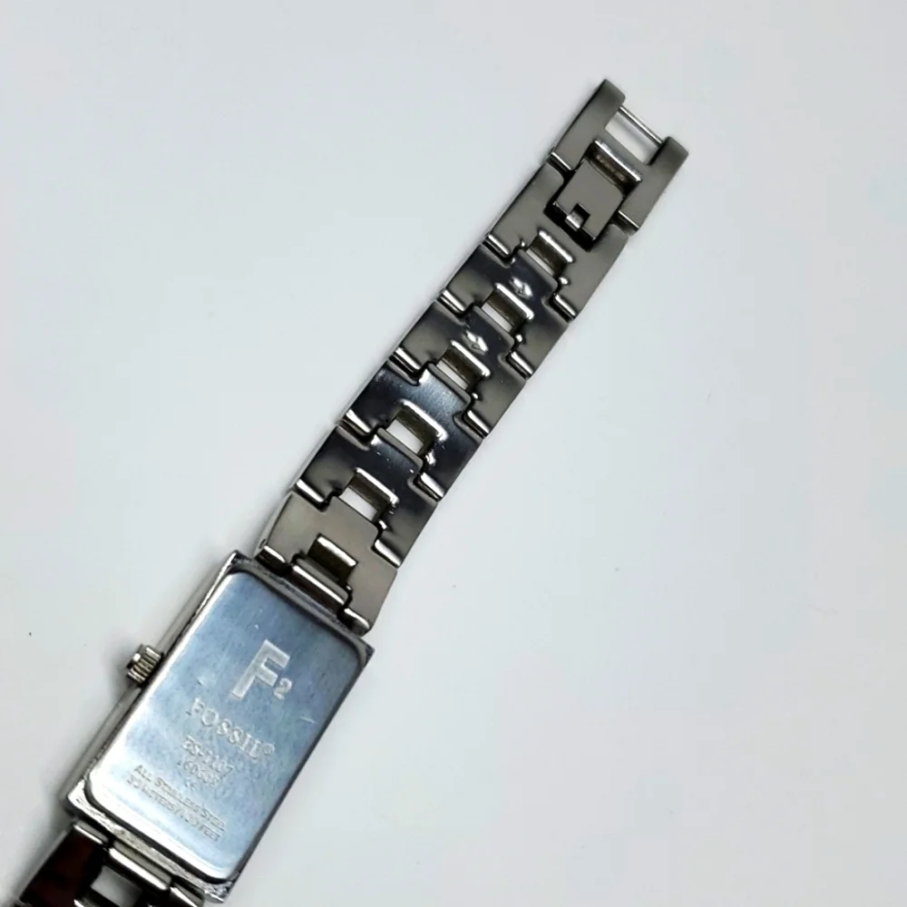Fossil Watch ES1107 F² Silver Steel Wristband White Face Watch